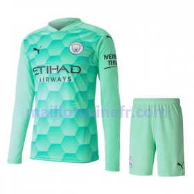 Maillot de Foot Manchester City Extérieur Gardien 2020-21 Manches Longues - Enfant